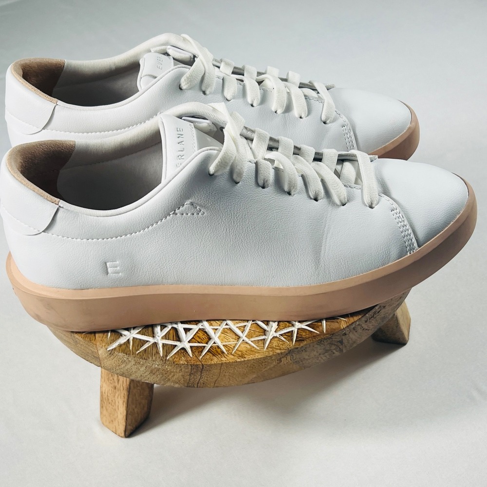 Everlane ReLeather Court Unisex Sneakers White Low Top Size Mens 5.5 Womens 7.5